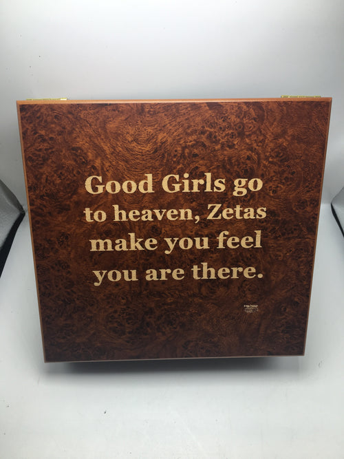 20 stick humidor - burl finish.  Good Girls go to heaven