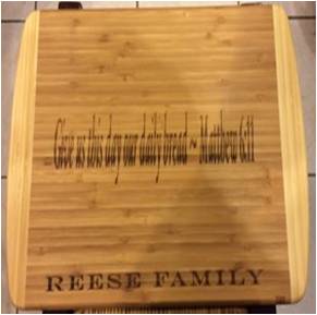 Bamboo cutting board - Bible verse