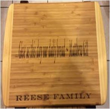 Load image into Gallery viewer, Bamboo cutting board - Bible verse
