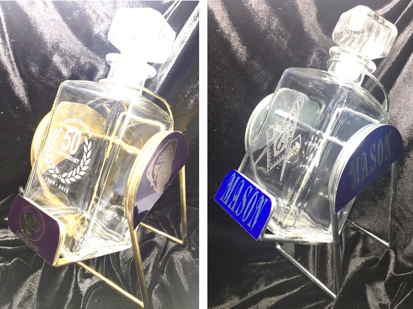 Classic Liquor Rocker - Silver and Gold.  Omega Rocker and Mason Rocker.