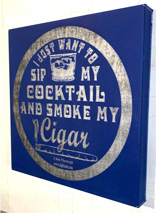 Leather Wall Art 14" x 14"