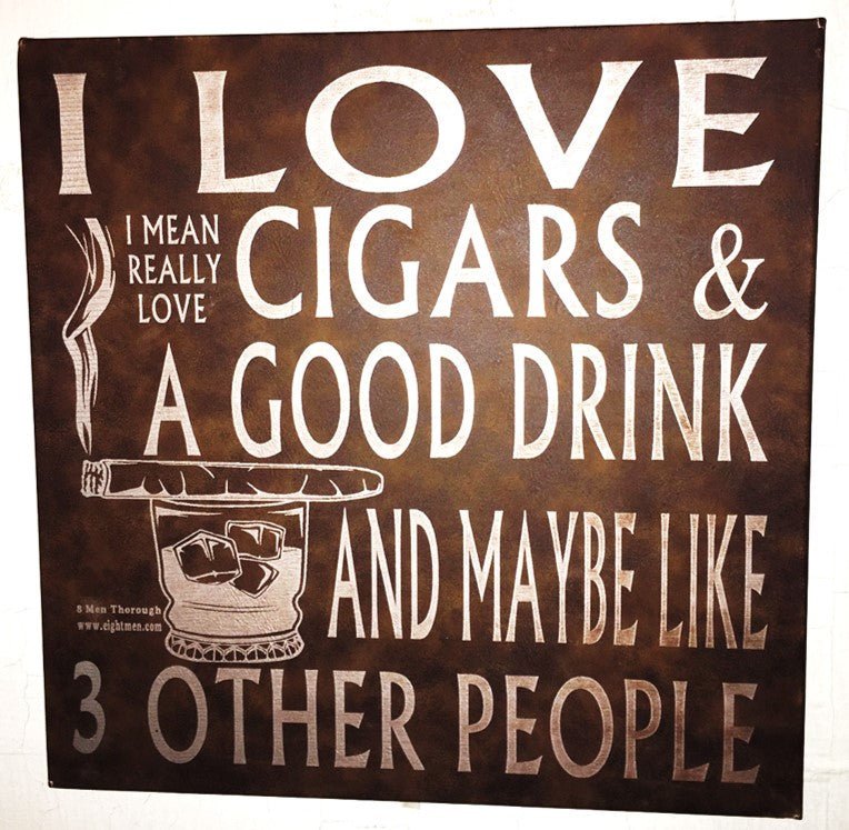 Leather Wall Art 14" x 14"