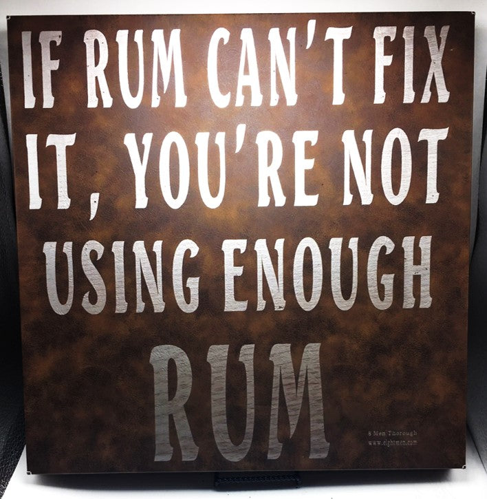 Leather Wall Art 14" x 14"