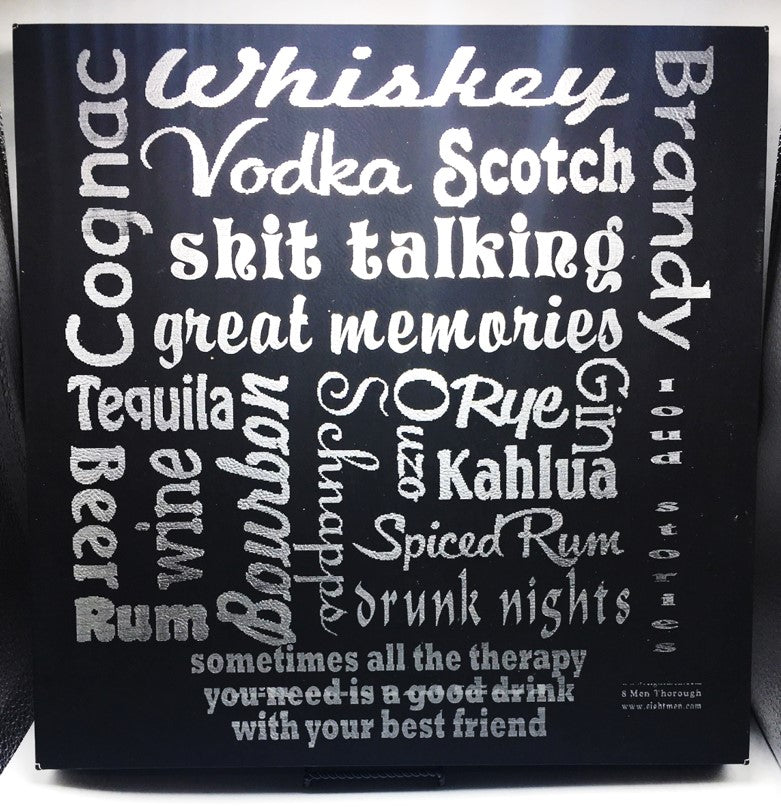 Leather Wall Art 14" x 14"
